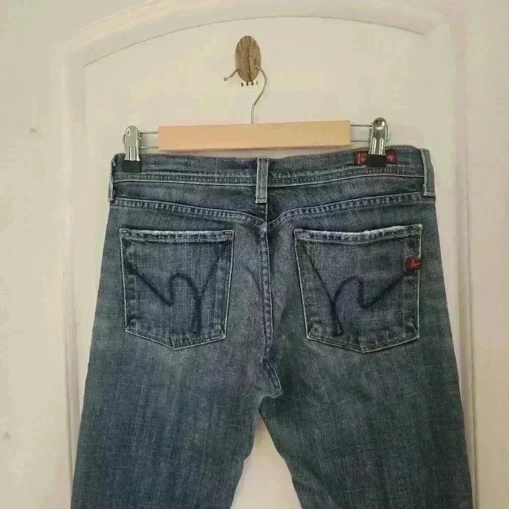 P7427 COH medium wash country  flared bootcut  denim jean size 27 - Picture 6 of 8